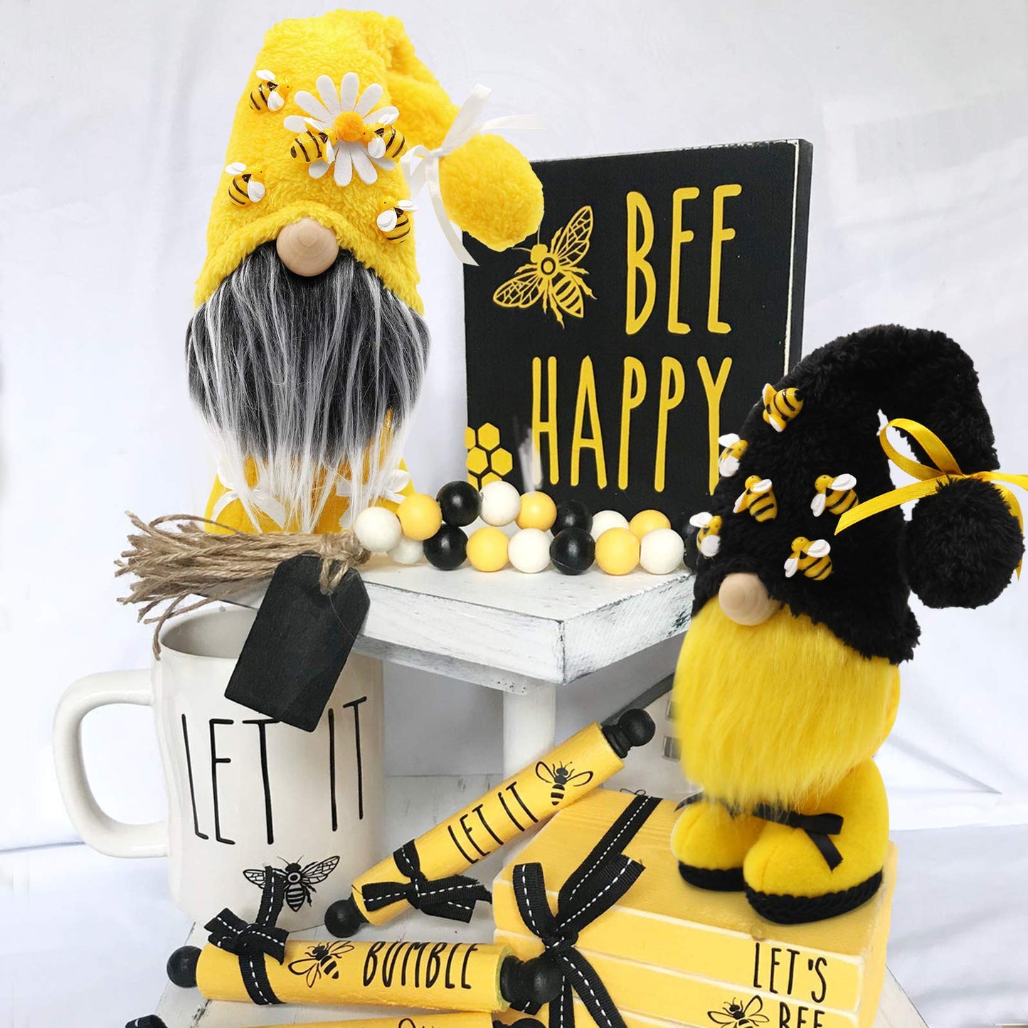 Yellow & Black Bumblebee Gnome