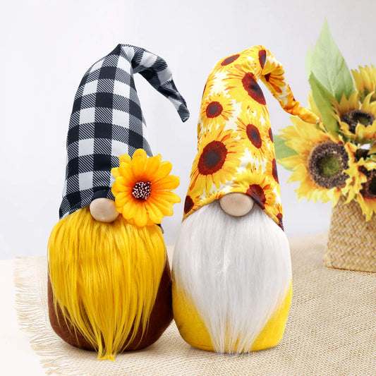 Plaid Sunflower Gnome
